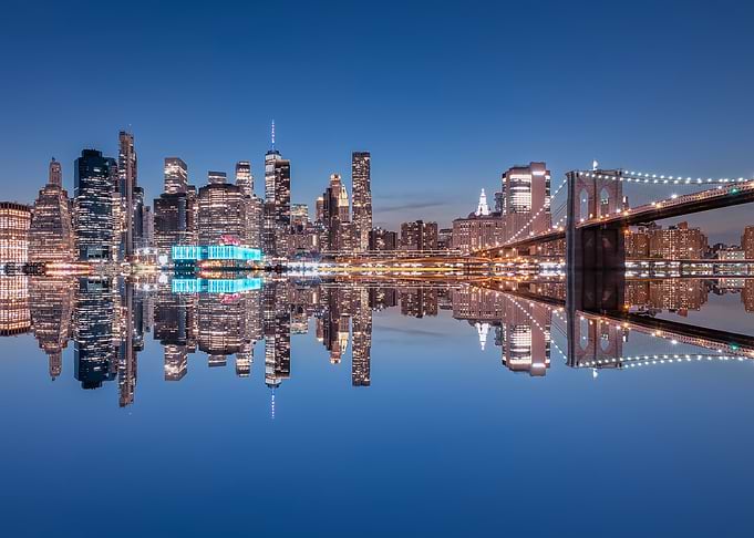 New York City Skyline Reflection