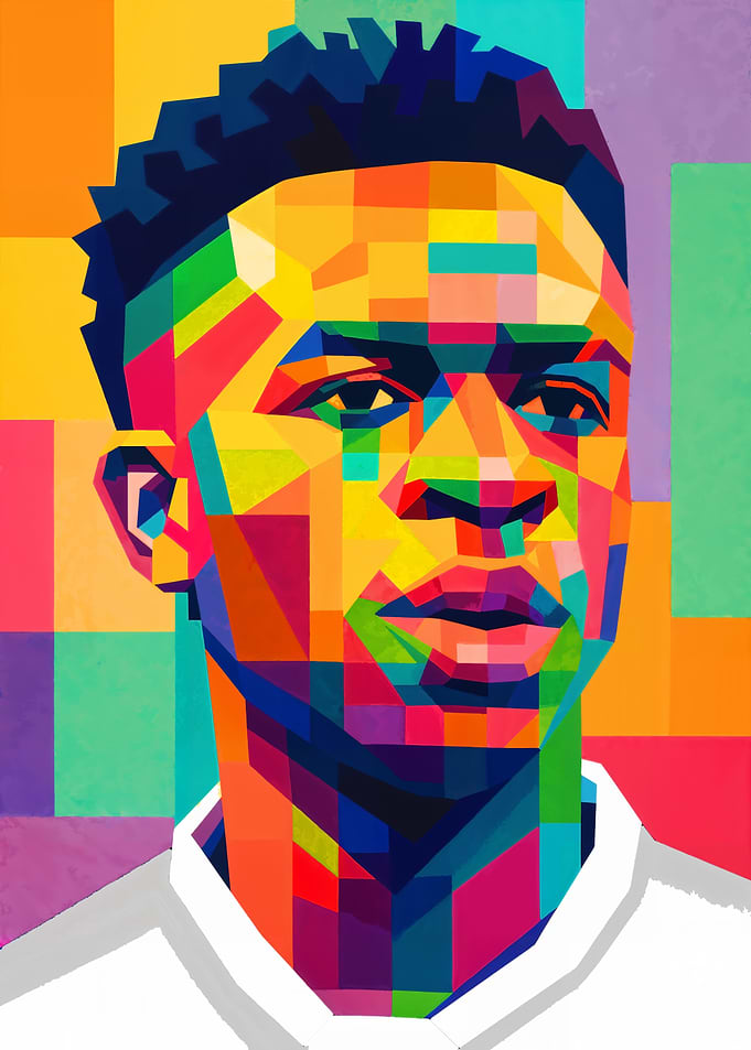 Colorful Portrait of Vinicius Júnior