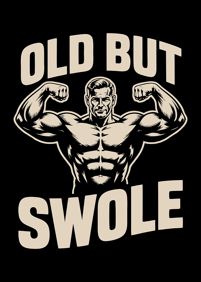 Old But Swole Bodybuilder Gym Muscles