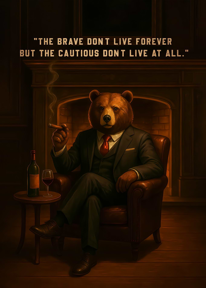Bear Market with Inspirational Quote