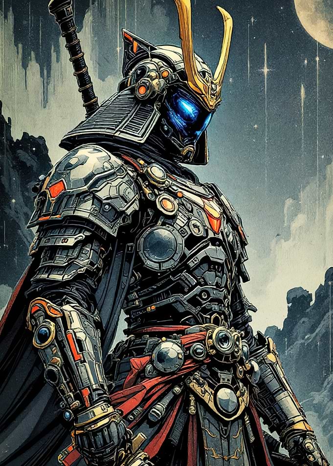 Cyberpunk Samurai Warrior
