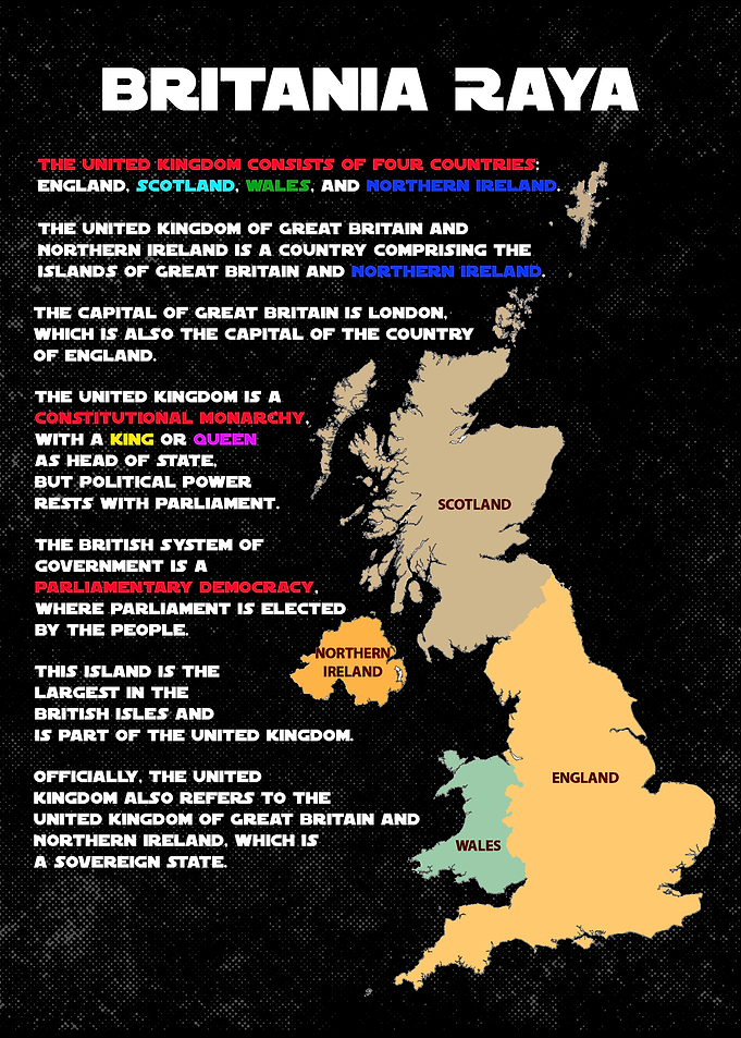 Britania Raya Map of United Kingdom