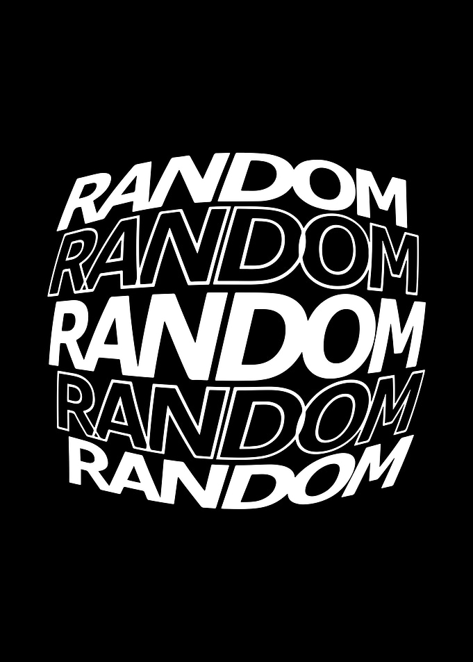 Random Text Pattern on Black