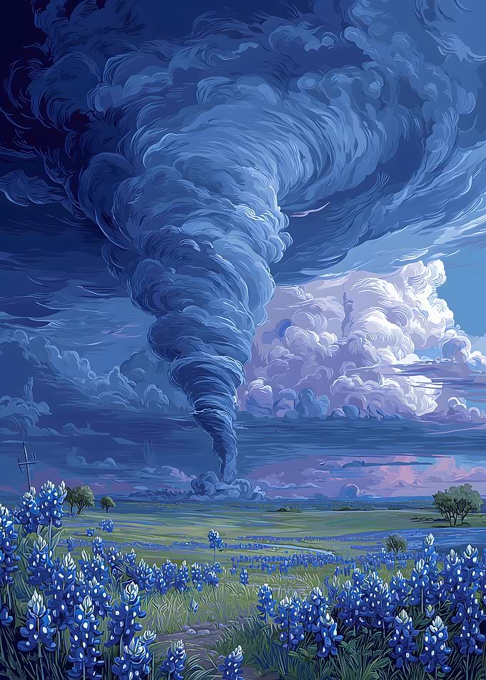 Tornado over Bluebonnet Field