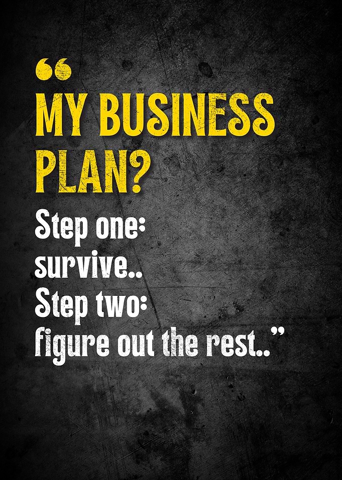 My Business Plan Funny Motivational Quote