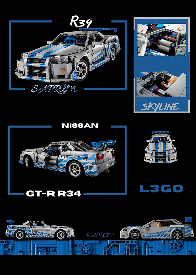 Nissan Skyline GT-R R34 Lego