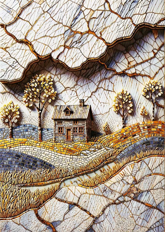 Mosaic Cottage in Golden Hills - Whimsical Countryside