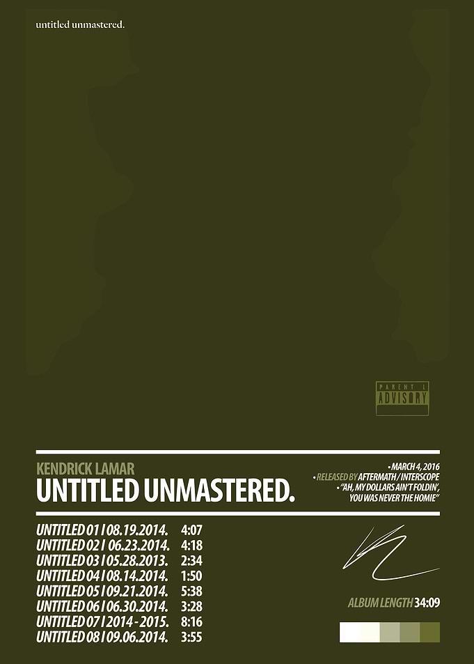 Kendrick Lamar - Untitled Unmastered Album