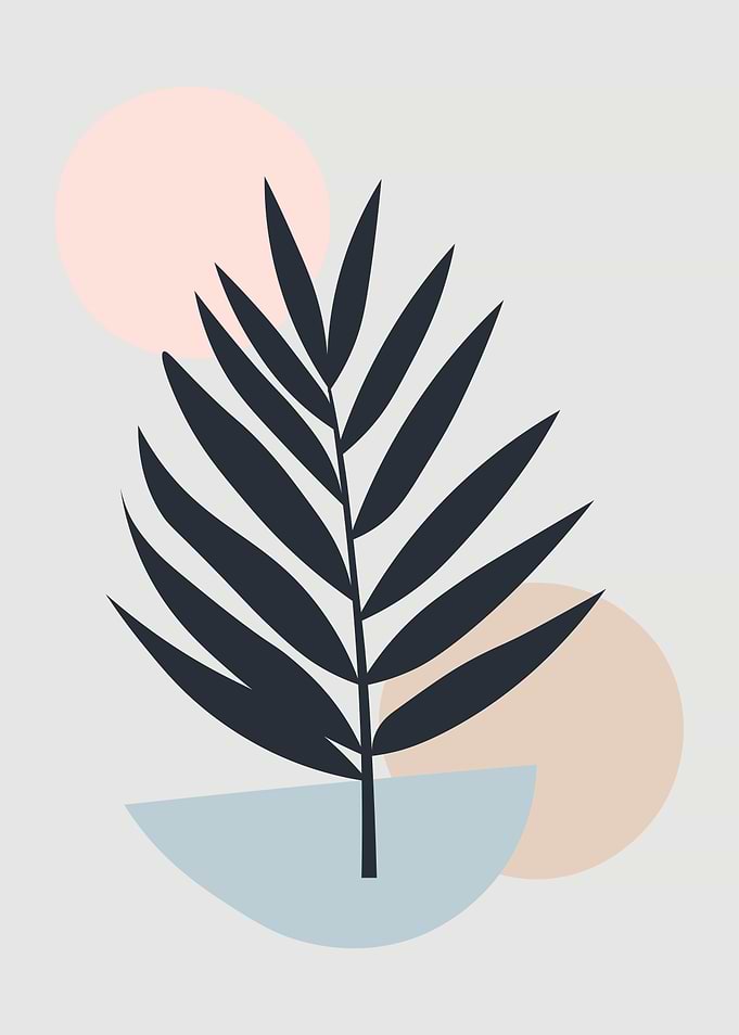 Minimalist Palm Leaf Art Print