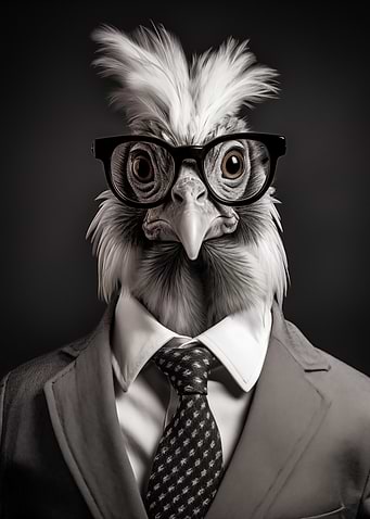 Business Chicken Portrait