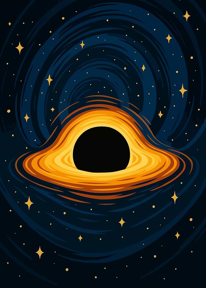 Cosmic Abyss Black Hole Illustration