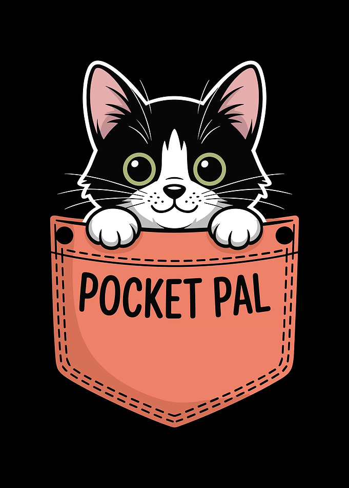 Pocket Pal Cute Cat in Pocket