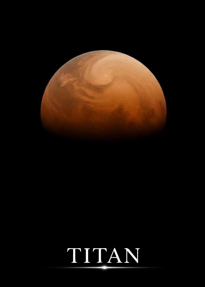 Titan Planet Poster