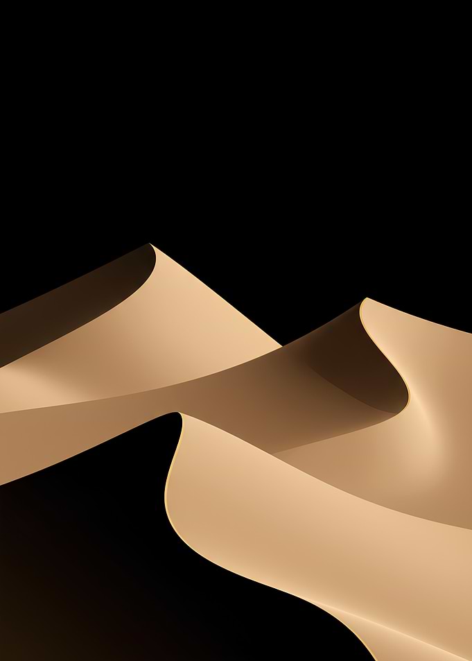 Abstract Sand Dunes on Black Background