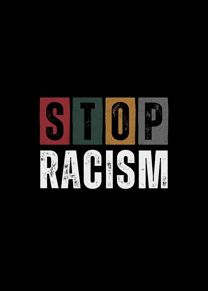 Stop Racism Text Art