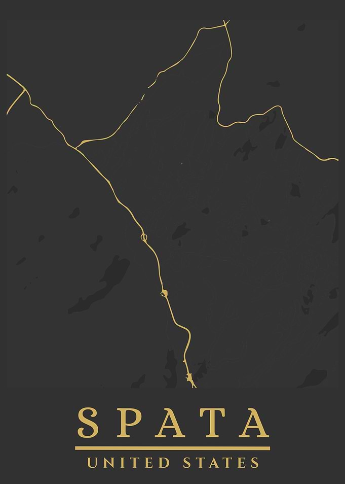 Spata, United States Minimalist Map Art