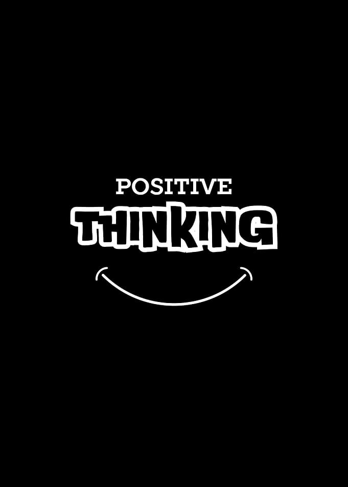 Positive Thinking Text Art