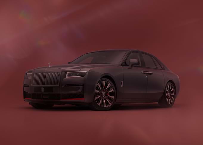 Sleek Rolls Royce Ghost on Red