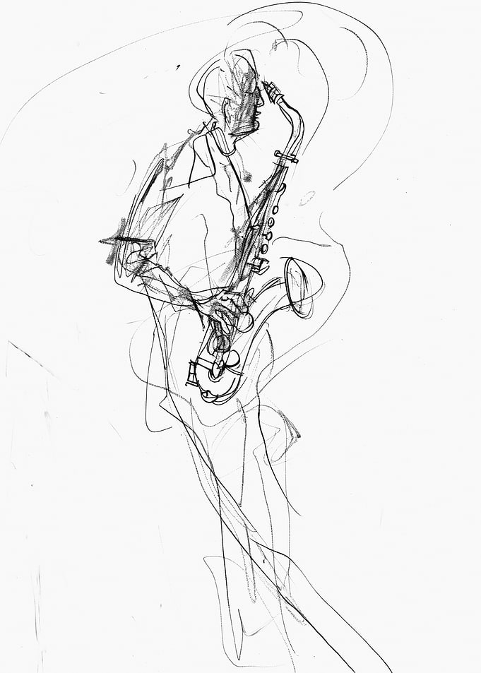 Saxophone Player Sketch