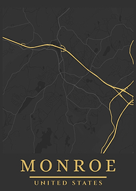 Monroe, United States Map Art