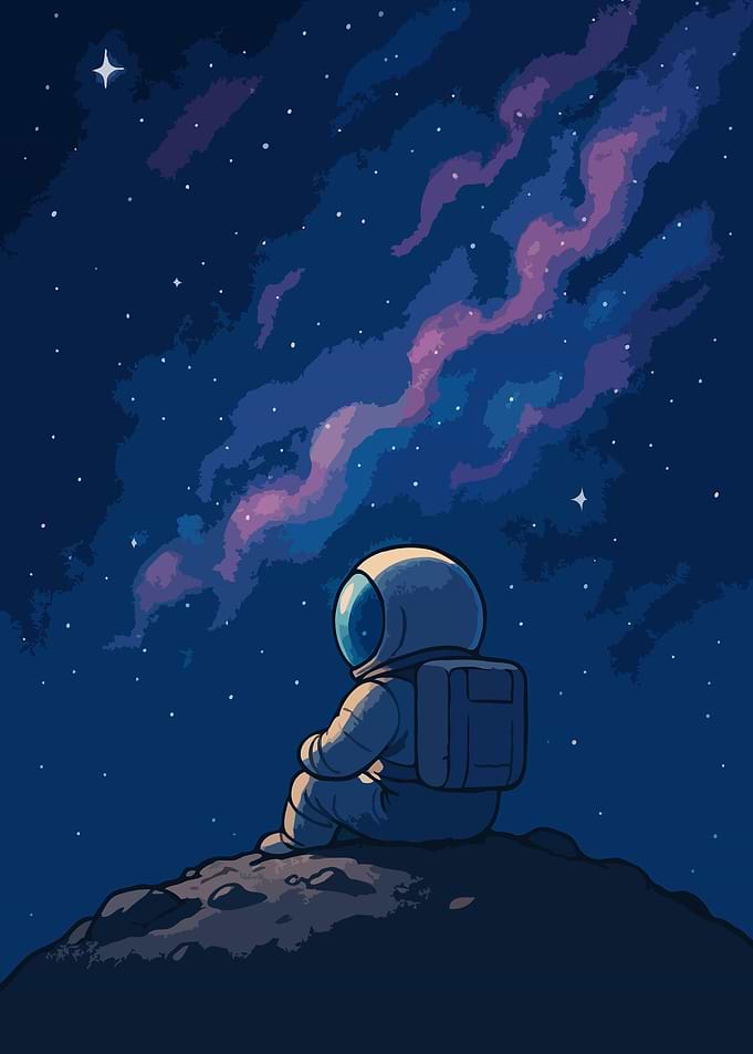 Astronaut Contemplating the Cosmos | Space Dreamer