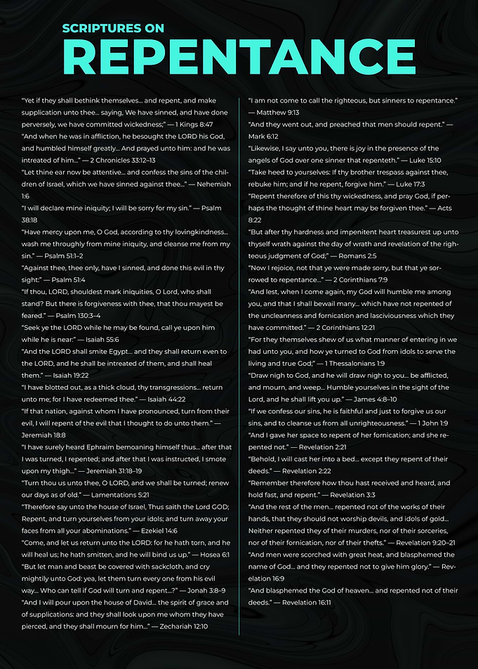 Scriptures on Repentance