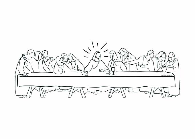 The Last Supper Line Art