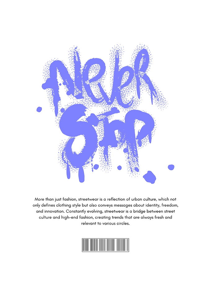 Never Stop Graffiti Style Text Art