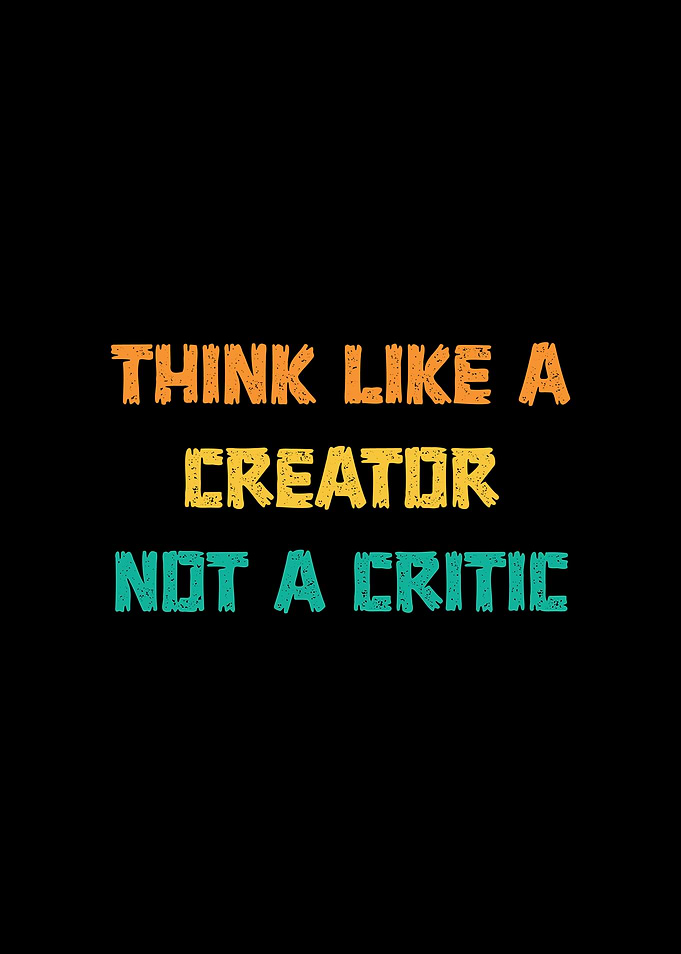 Think Like a Creator Typography Art Retro