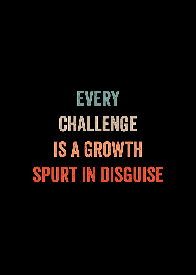 Retro Inspirational Quote: Growth in Disguise