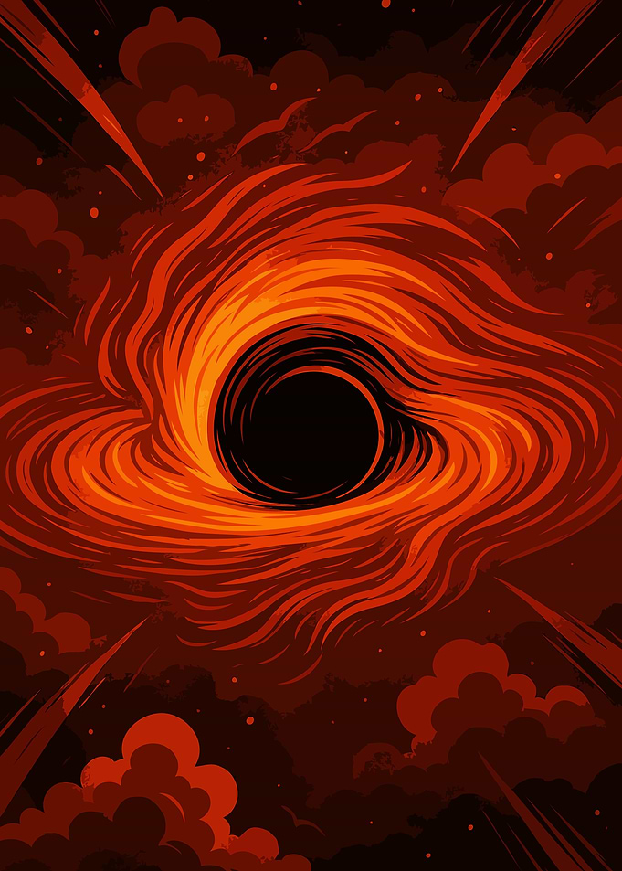 Stylized Black Hole Illustration | Solar Rift