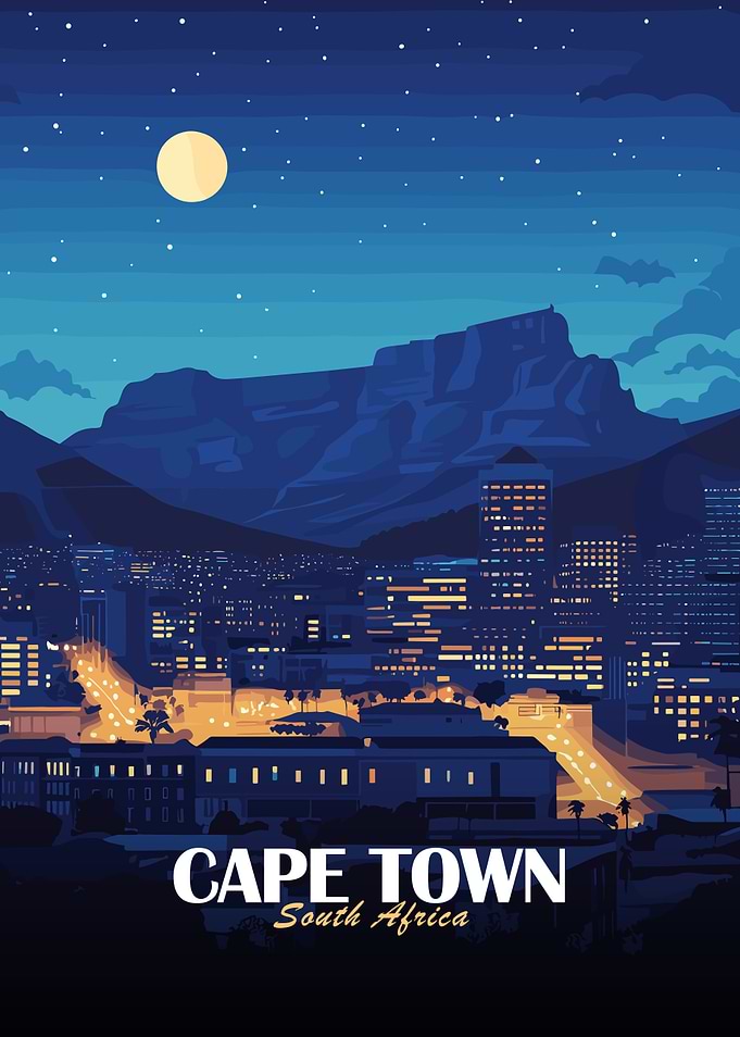 Cape Town South Africa Nightscape
