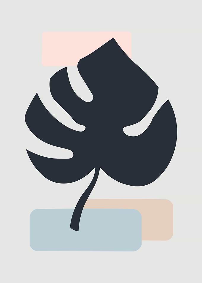 Minimalist Monstera Leaf Art