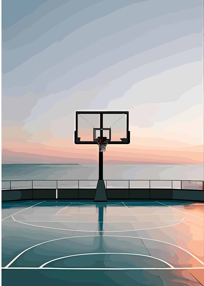 Basketball Court by the Sea