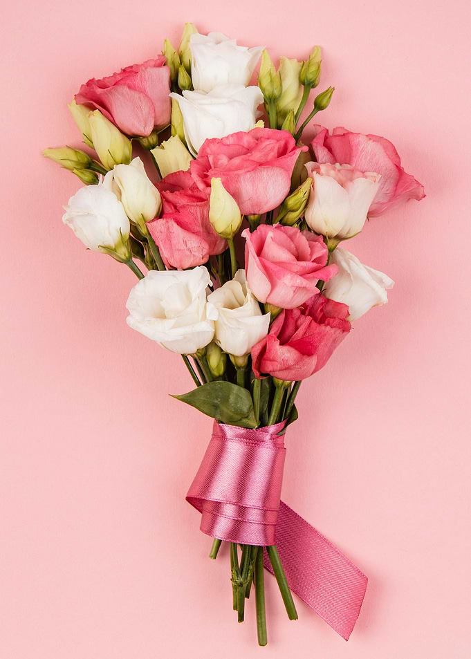 Pink and White Flower Bouquet