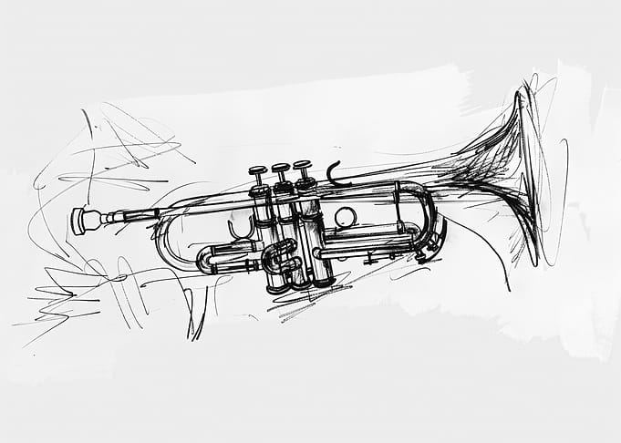 Artistic Trumpet Sketch