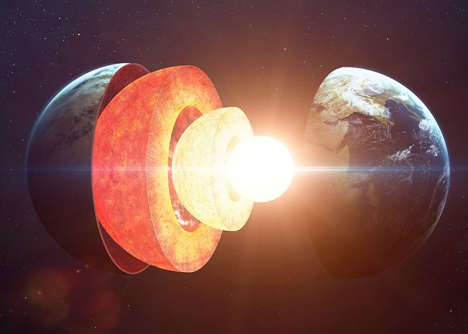 earth's core cross-section