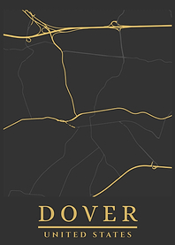 Dover, United States Map Art