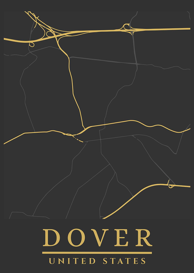 Dover, United States Map Art