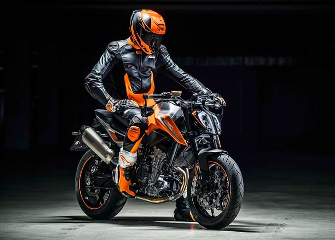 KTM Motorcycle with Rider in Gear