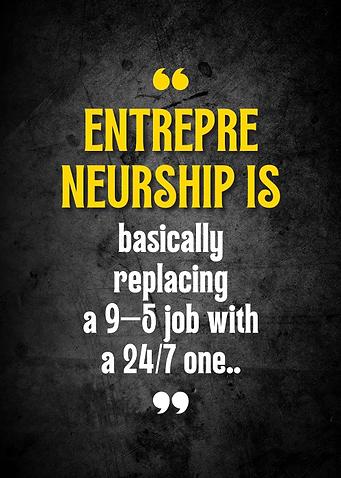 funny Entrepreneurship Quote on Dark Background