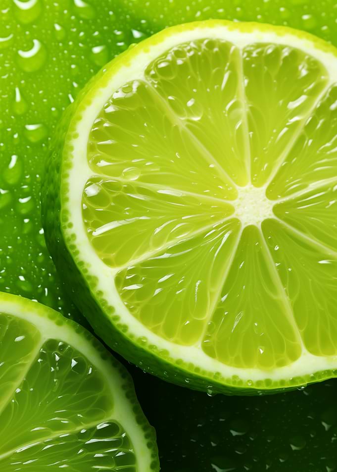 Fresh Lime Slices Food art