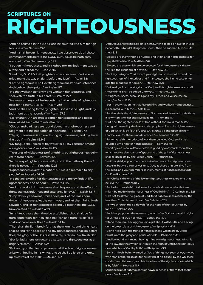 Scriptures on Righteousness