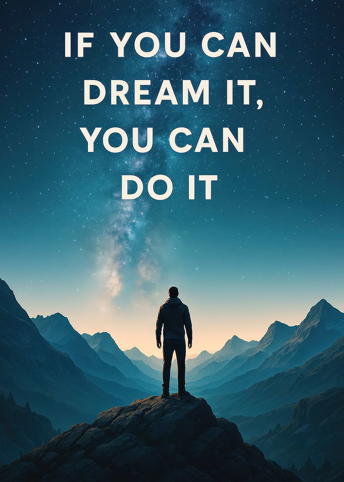 Inspirational Mountain Top Achievement