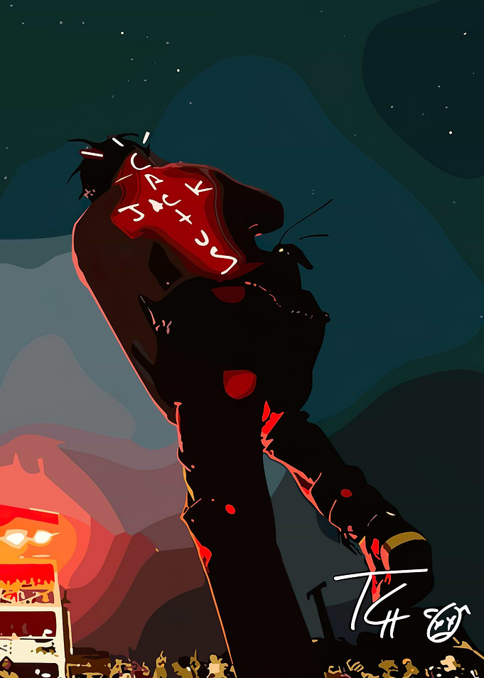 Travis Scott Concert Digital Art