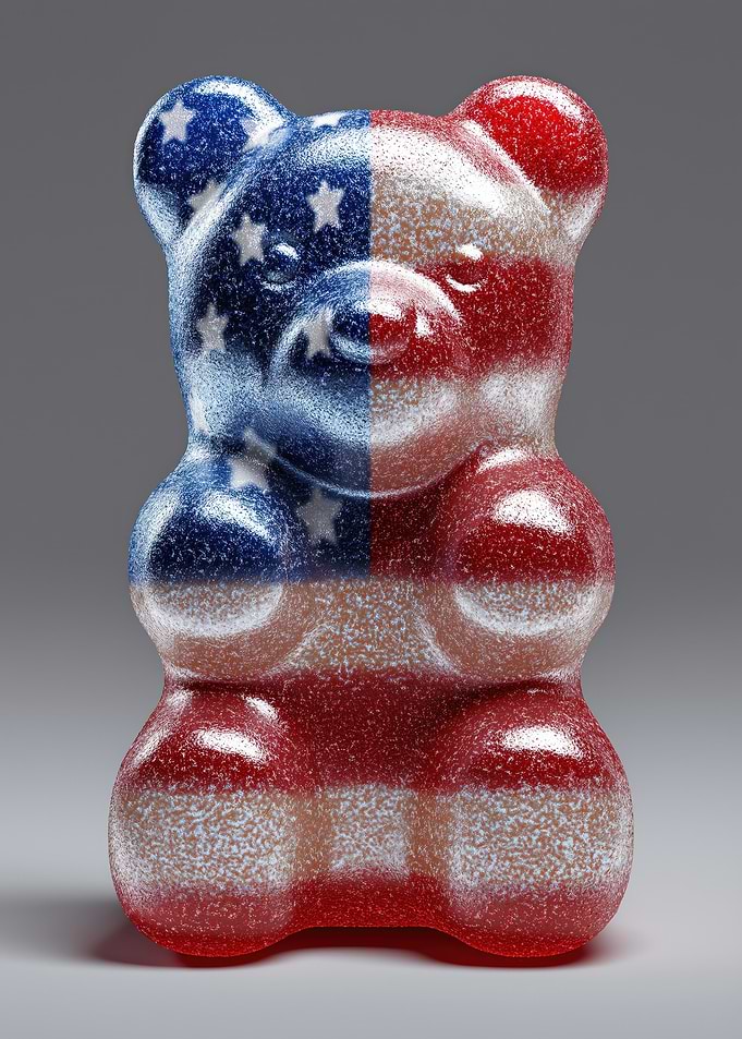 American Flag Gummy Bear