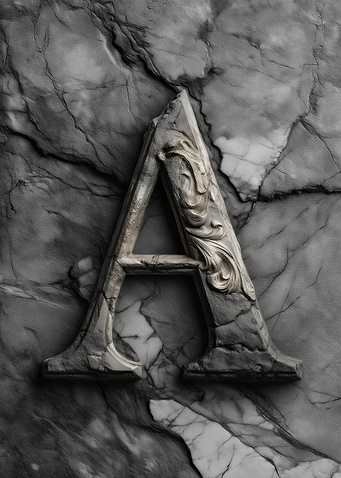 Marble Letter A
