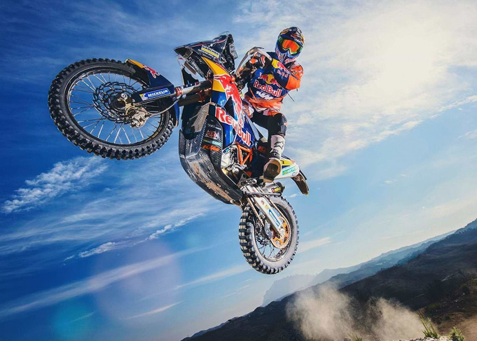 Motocross Jump with Red Bull Bike