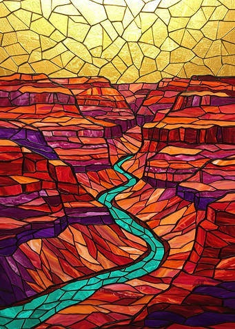Grand Canyon Stained Glass Art