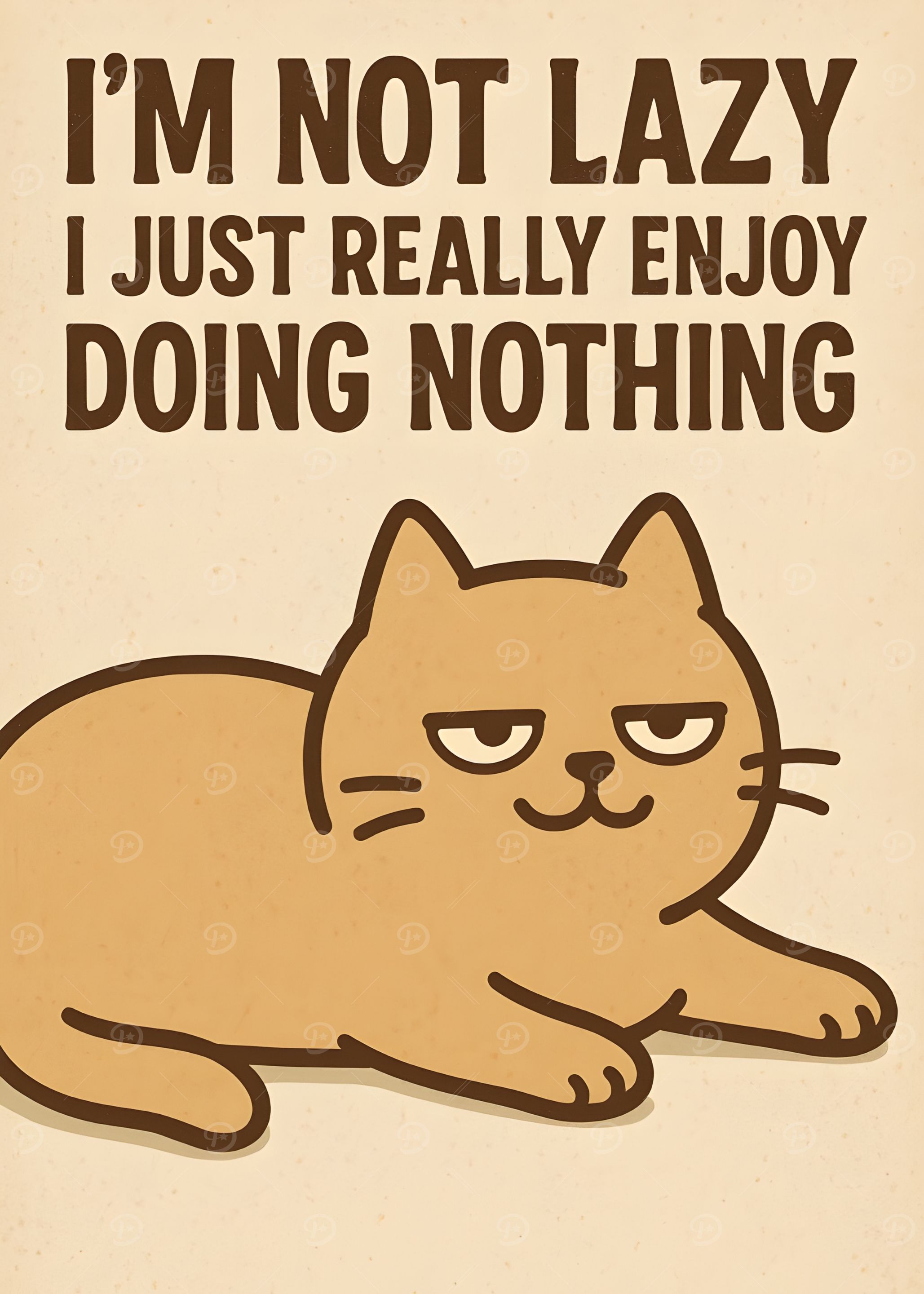 Lazy Cat Enjoying Doing Nothing
